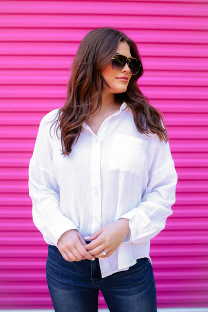 Bay Breeze Button Up