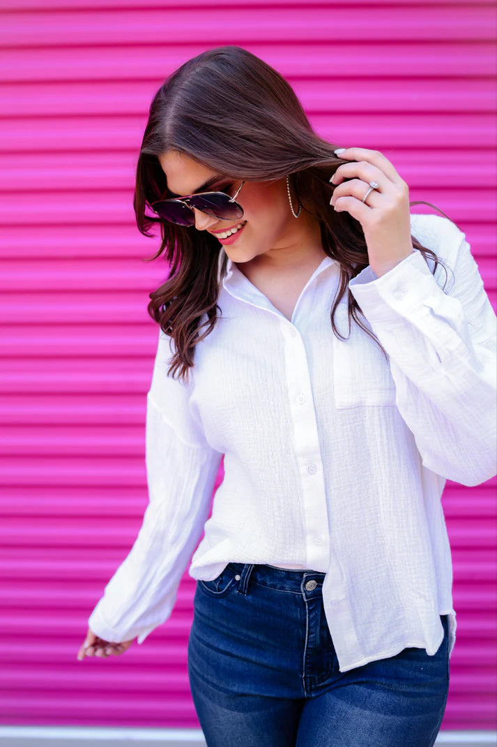 Bay Breeze Button Up
