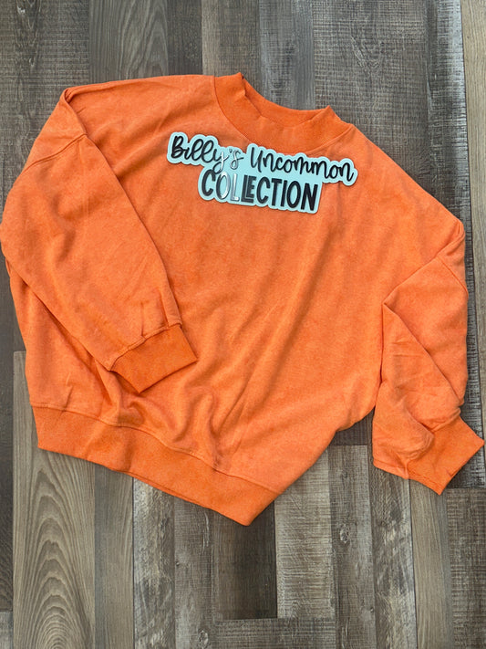Bright Washed Orange Crewneck