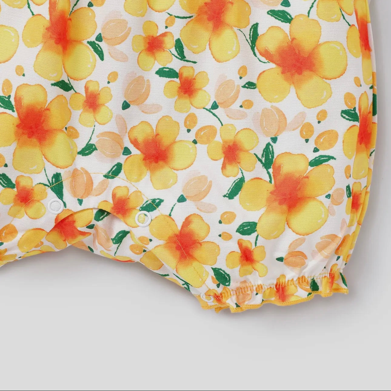 Floral Print Ruffle sleeve Romper