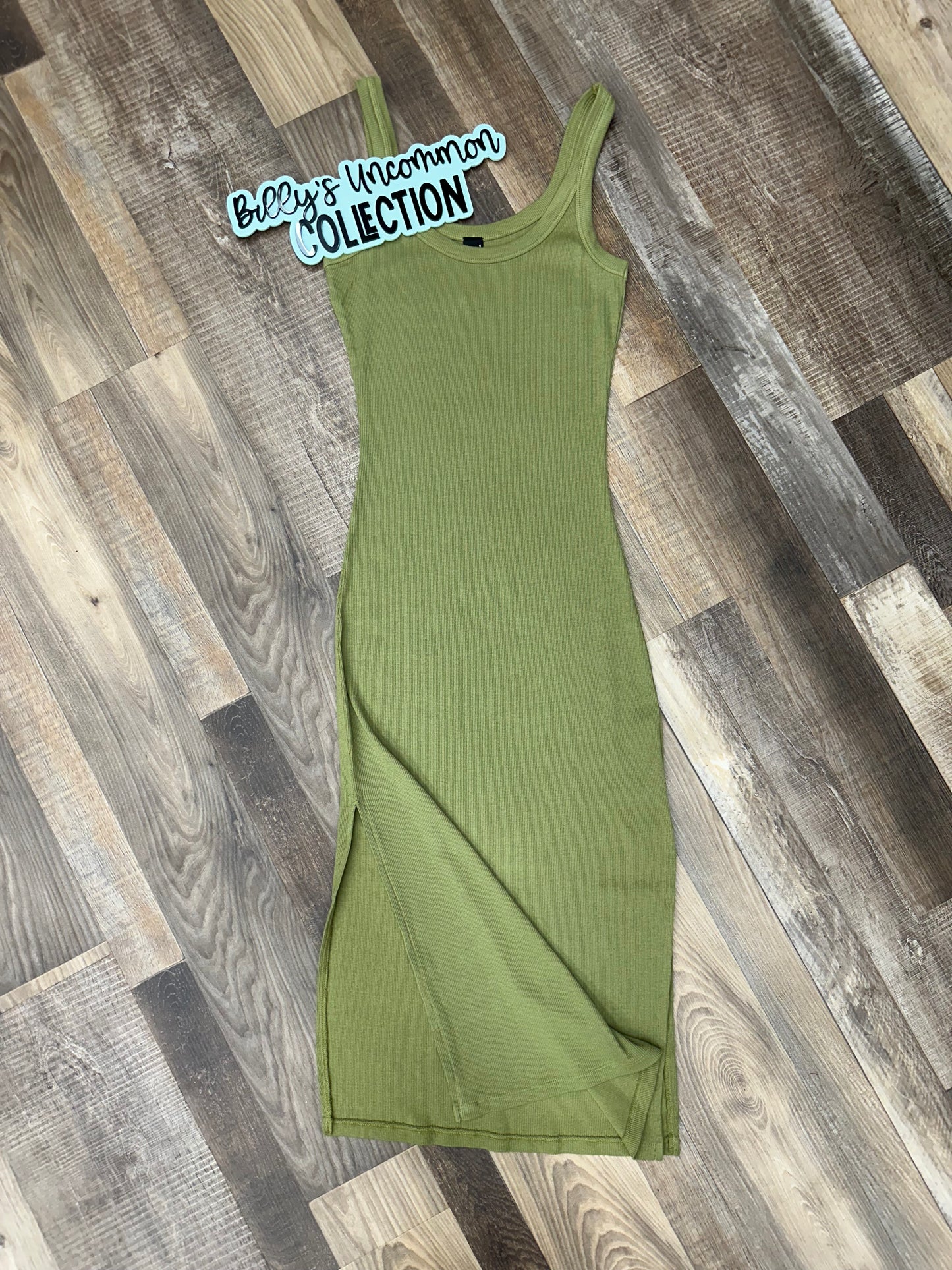 MIDI TANK DRESS W/ SLITS