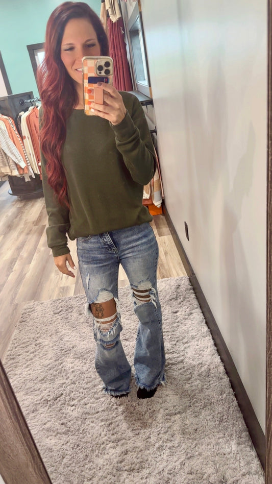 Ribbed Crewneck