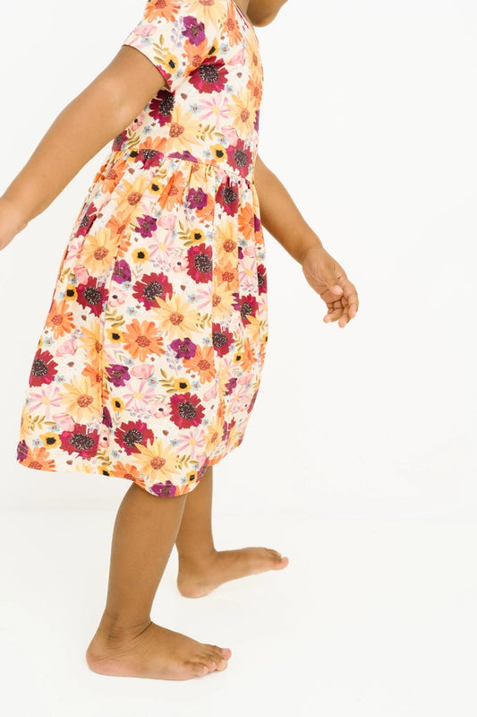 Floral Mashup Bamboo Short Sleeve Dress