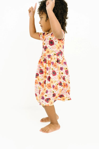 Floral Mashup Bamboo Short Sleeve Dress