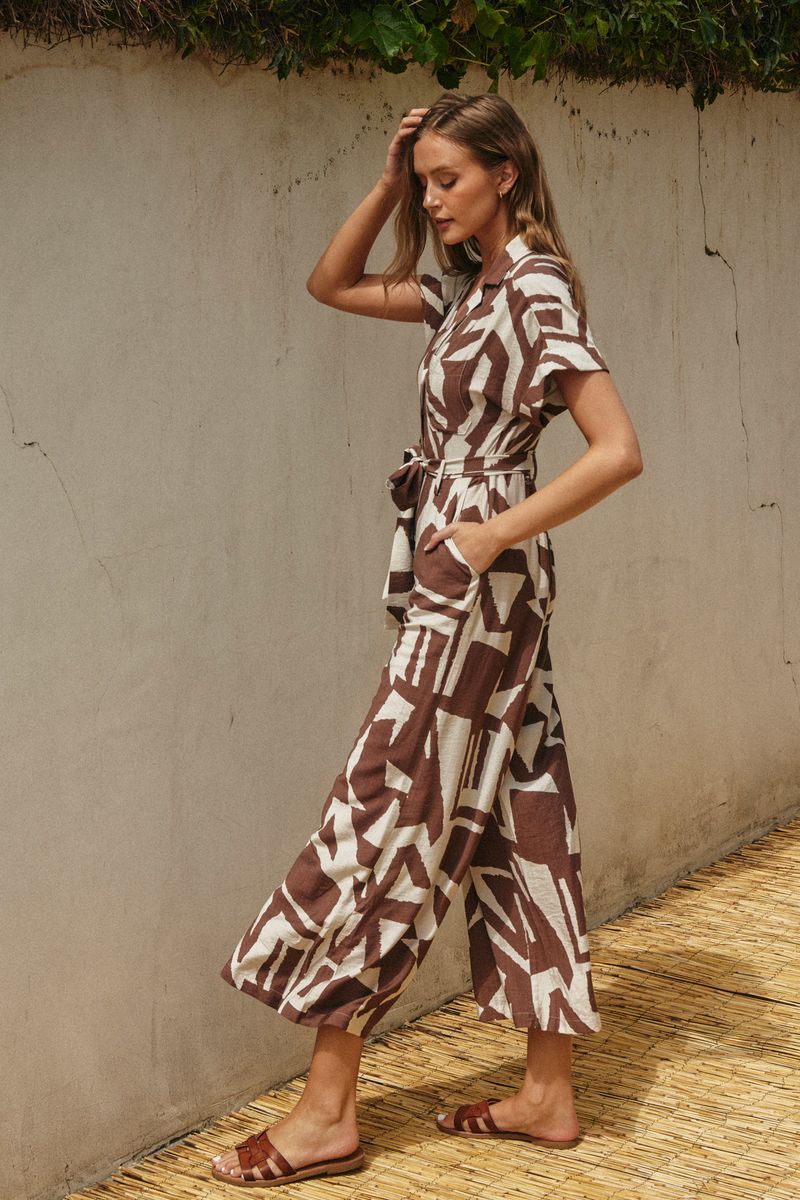 Found My Best Collared Button Front Jumpsuit