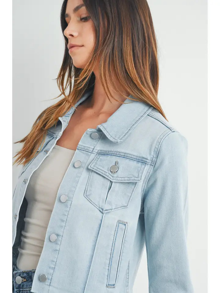 Light Demin Fray Jacket