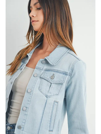 Light Demin Fray Jacket