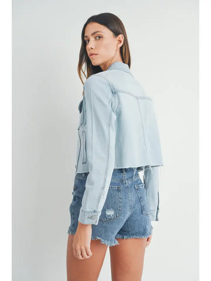 Light Demin Fray Jacket