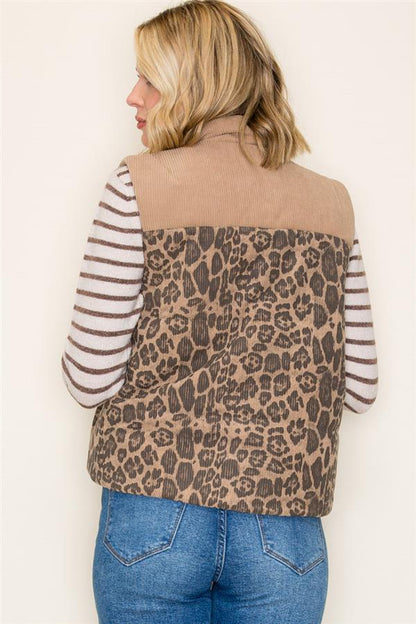 Leopard Puff Vest