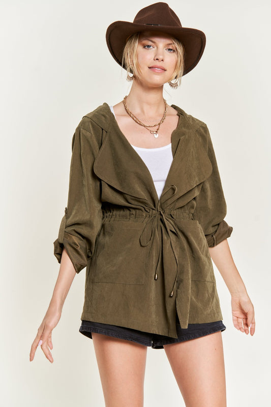 Light-weight hooded jacket