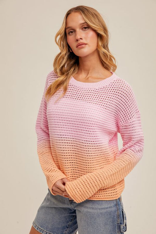 OMBRE CREW NECK SWEATER