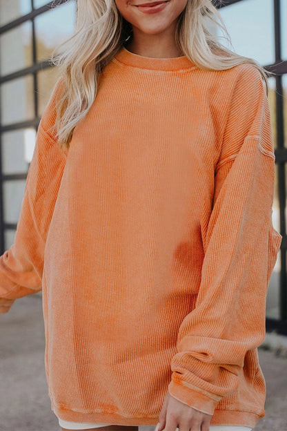 Corded Oversized Sweatshirt