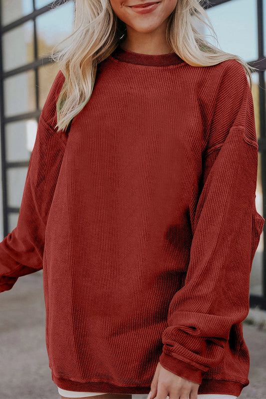 Corded Oversized Sweatshirt