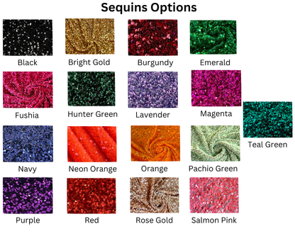 Embroidered Hood Sequins or No Sequins Number